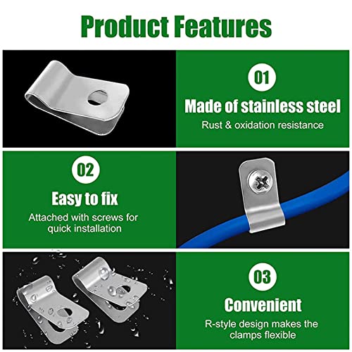 Grampos de cerca de metal para arame,Clipes de fio de armação de reboque Clipes de aço inoxidável Cl