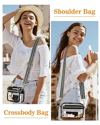 FANGSUN Clear Crossbody Bag Stadium Approved, Clear Purse for Women, Transparent Shoulder Messenger Handbag for Concert Sport2