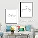 CHDITB Unframed Inspirational Quote&Saying Art Print,Today Is A Good Day,For A Good Day Wall Art Poster,Set of 2（8