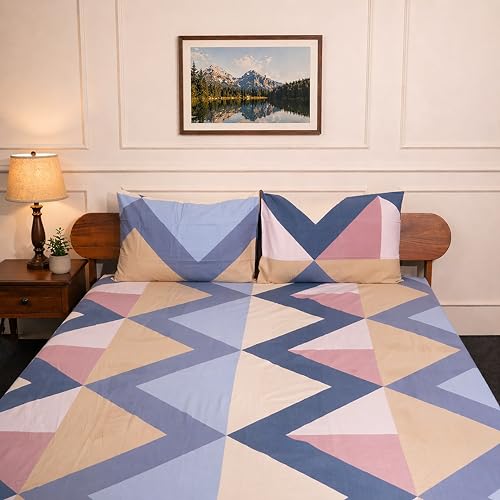 Image of Amazon Brand - Umi Cotton Fitted Bedsheet, Queen Size 78x60 Inches, Elastic Fit Bed Sheet, 10 Inch Deep Pocket, Soft Breathable Bedding, Durable Easy Care, with Pillow Cover-Ash Mustard