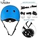 TurboSke Skateboard Helmet, BMX Helmet, Multi-Sport Helmet, Bike Helmet for Kids, Youth, Men, Women (Blue, S/M (20.5