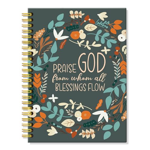 Carnet à spirales Praise God de 160 pages lignées pour notes bibliques