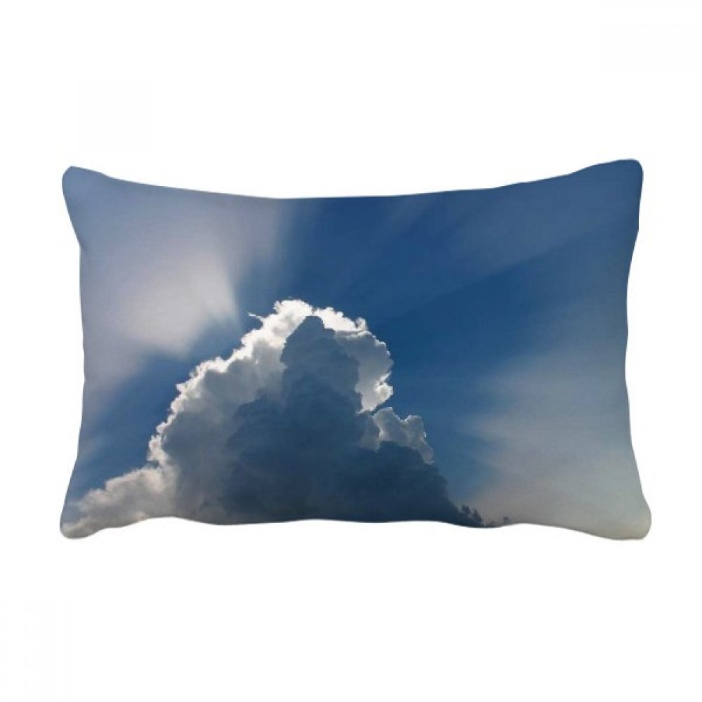 Oreiller lombaire soleil et sombres nuages de 40x60 cm avec insert amovible pour le dos