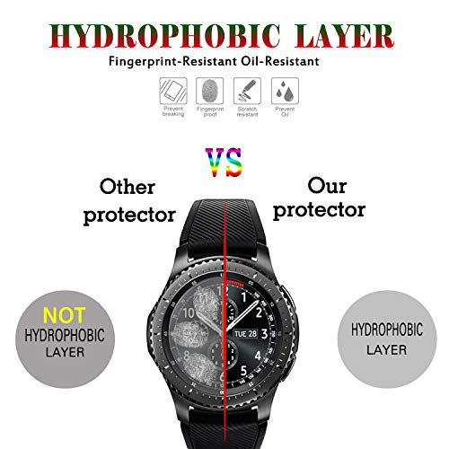 Beukei (3 Pack) For Samsung Gear S3 And Gear S3 Frontier Screen Protector Tempered Glass, Anti Scratch, Bubble Free(Not Fit For Galaxy Watch 42Mm And Gear S2 Smartwatch) #TOP4