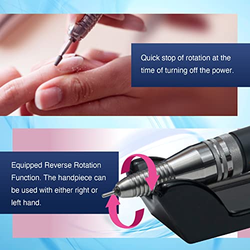 [Upower] UP200 Professional Nail Drill Machine, 20000 RPM Electric File for Nails, Low Noise & Low Vibration (Made in Japan) Produced by URAWA Corp.