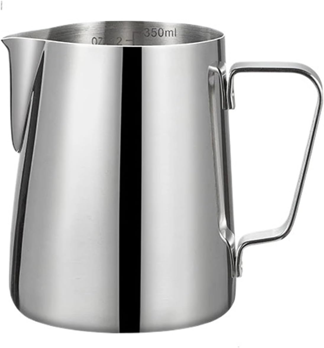 350/600ml Milk Frothing Pitcher Latte Frother Jug Barista Stainless Steel Jars Coffee Shop Accessories(600ML S)