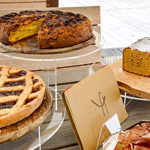 Alzatina Per Dolci A 5 Piani In Acrilico Trasparente - Rotonda O Quadrata, Per Esposizione Finger Food E Frutta