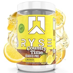 RYSE Up Supplements Loaded Pre Workout Powder Supplement for Men & Women | Pumps, Energy, Focus | Beta Alanine + Citrulline | 325mg Caffeine | 30 Servings (Country Time Lemonade)