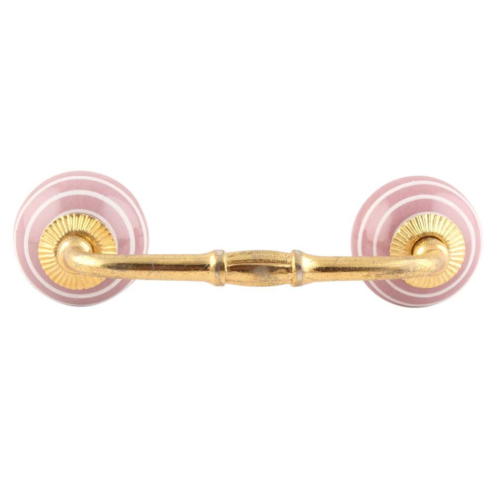 Indian-Shelf 1 Pack Lavender Unique Drawer Handles Decorative Cabinet Pulls Gold Hardware 6'' Hole to Hole -BH-556-LCK-161