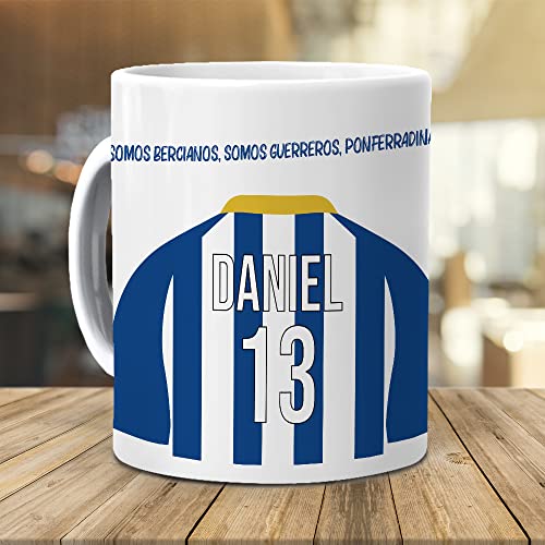 mundohuevo Taza Personalizada con Texto: Somos bercianos, Somos Guerreros Regalo Original. Camiseta Personalizada Ponferradina. Haz, Regala Alegría.