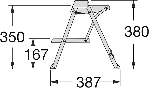 Hailo Stepfix 2 Basamaklı Merdiven Antrasit Tek Ebat Hl 4410-001