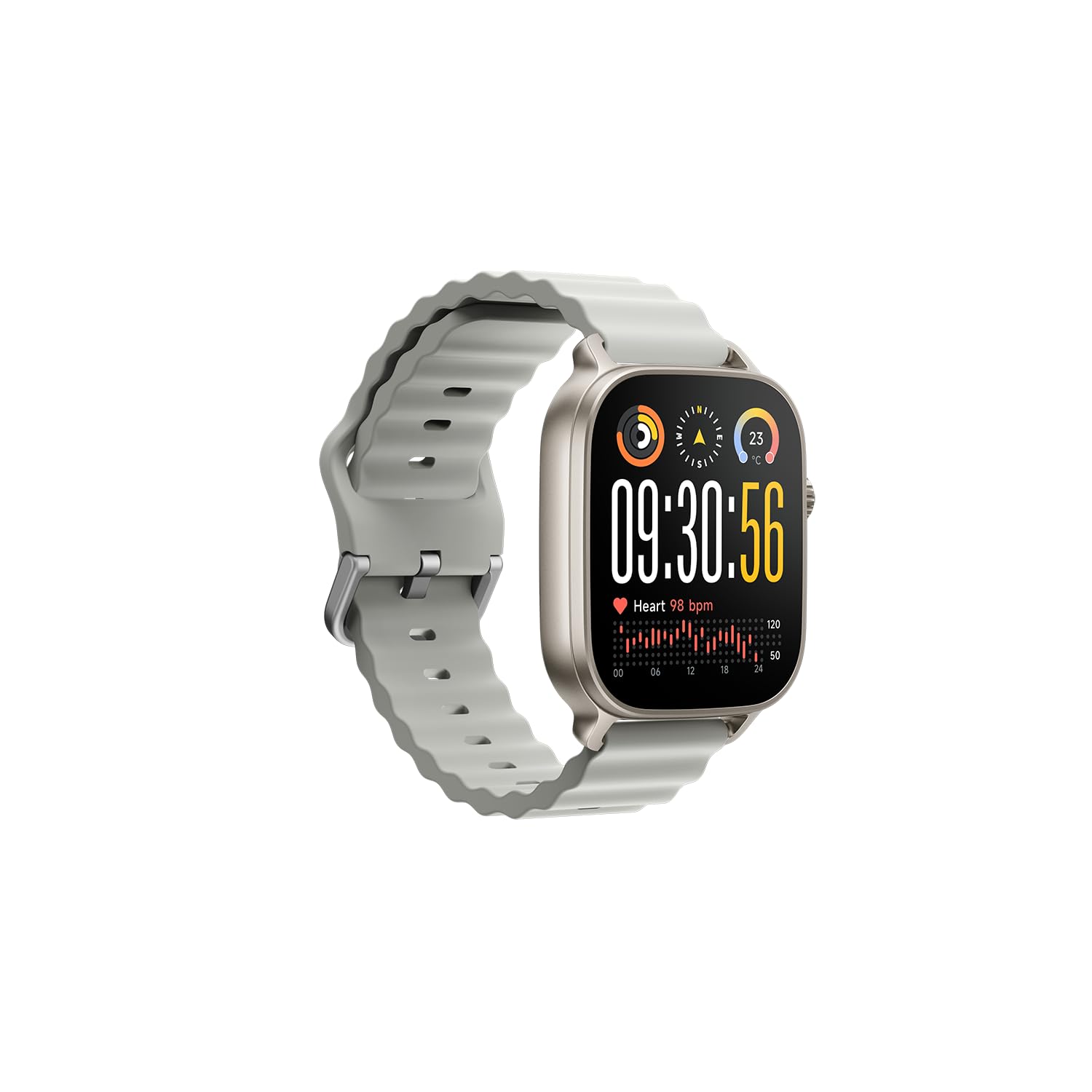 realme Watch 5, Pantalla AMOLED de 1,97", 60 Hz superfluída, Vida de la batería Muy Larga de 16 días, Resistencia al Agua y al Polvo IP68, Titanium Silver