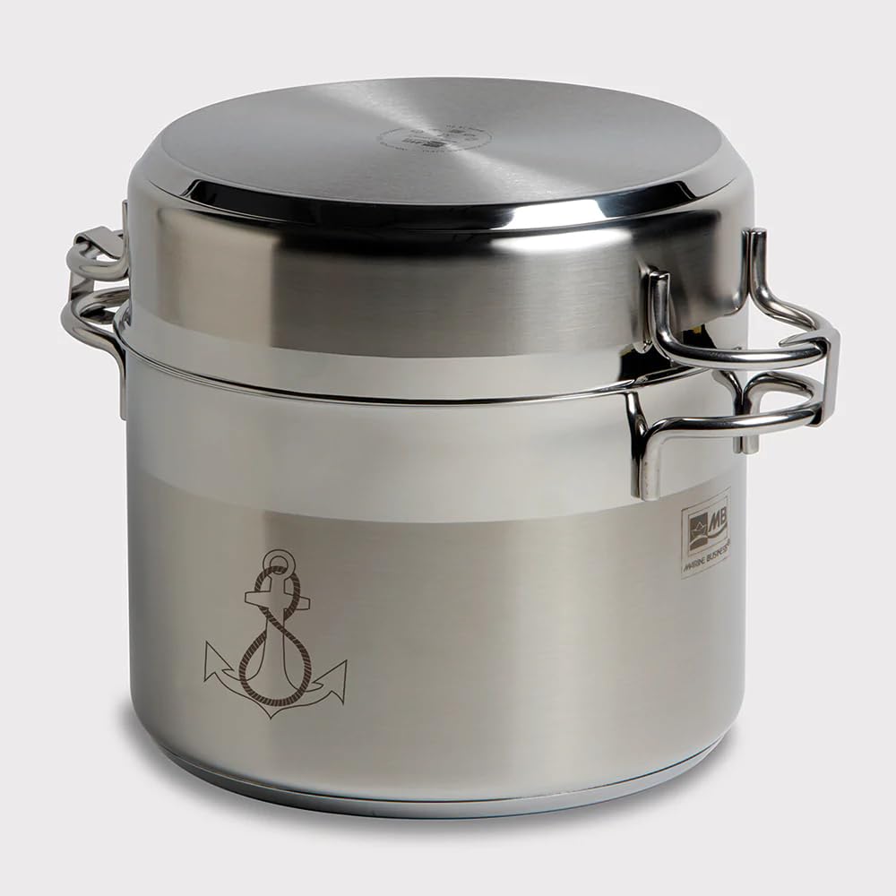 Marine Business 20001 Batteria Di Cucina Auto-Contenedora, Acciaio Inox, Argento, 34 X 24 X 24 Cm, 11 Pezzi - 4