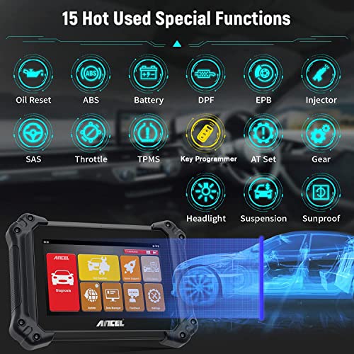 ANCEL V6 Bi Directional Scan Tool, 2023 Newest OBD2 Scanner Diagnostic Tool Key Fob Programmer, Automotriz Car Code Reader for All Vehicles, 15+ Service ABS Auto Bleed/TPMS/EPB/IMMO/DPF/SAS/Battery