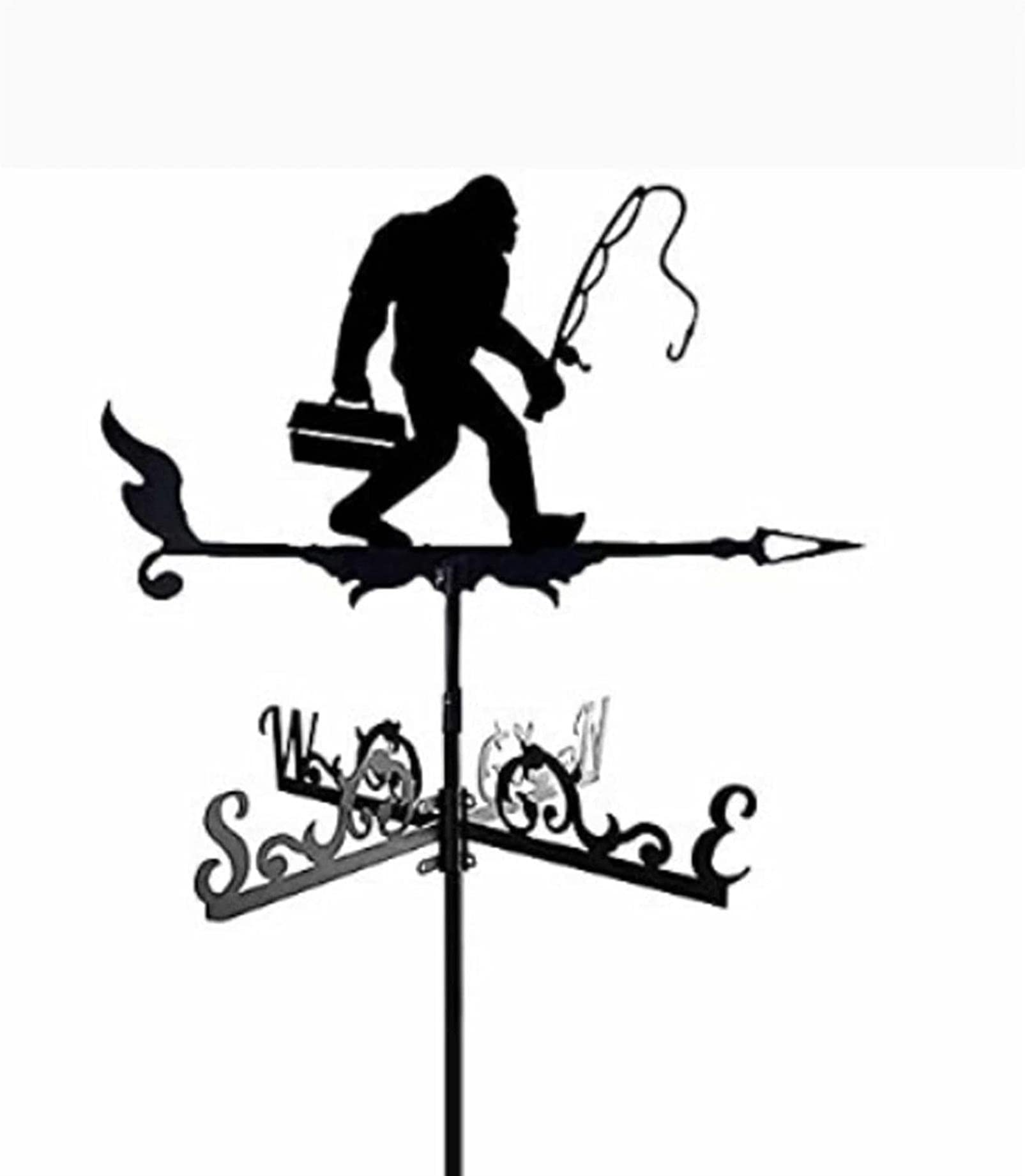 WIQUYBML wind vane weathervanes for Roofs,Blacksmith Weather Vane,Outdoor Wind Direction Indicators,Roof,Garden,Mountain,Courtyard Decor Cast Iron Farm Vane (Blacksmith Vane)