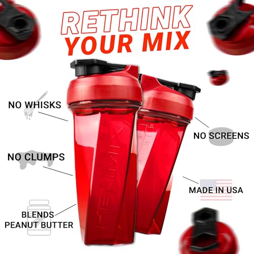 Image of HELIMIX 2.0 Vortex Blender Shaker Bottle Holds upto 28oz | No Blending Ball or Whisk | USA Made | Portable Pre Workout Whey Protein Drink Shaker Cup | Mixes Cocktails Smoothies Shakes | Top Rack Safe