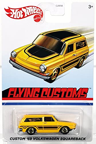 DieCast Hot Wheels Custom '69 Volkswagens Squareback (Yellow), Flying Customs