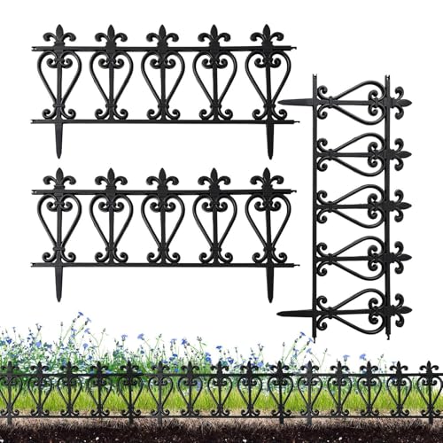 Bordures de jardin bois : set de 3 bordures décoratives extérieures de parc