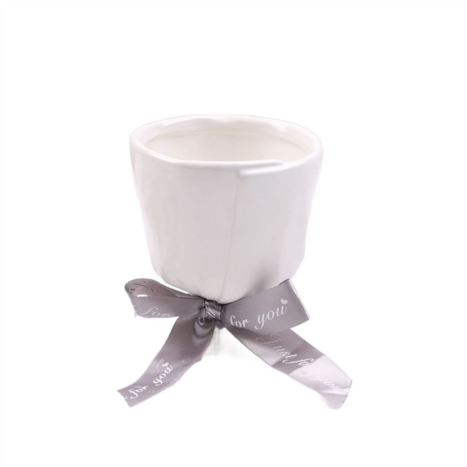 Centerpiece Vases Nordic Home Decoration Vase Ceramic Flower Pot Room Arrangement Desktop Creative Bouquet Shape(White)