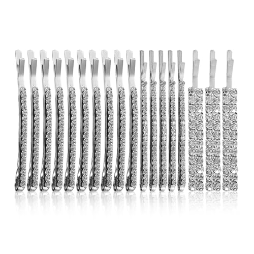 18 fermagli per capelli con strass, fermagli per capelli in cristallo lucido, fermagli per frangia, fermagli laterali per acconciatura, adatti per donne e ragazze