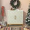  ARTPOWER-Accent-Cabinet-with-Doors-Modern-Wooden-Sideboard-Carved-Decorative-Storage-Cabinets-for-Living-Room-Kitchen-Office-and-Hallway-Green-with-Gold-Legs