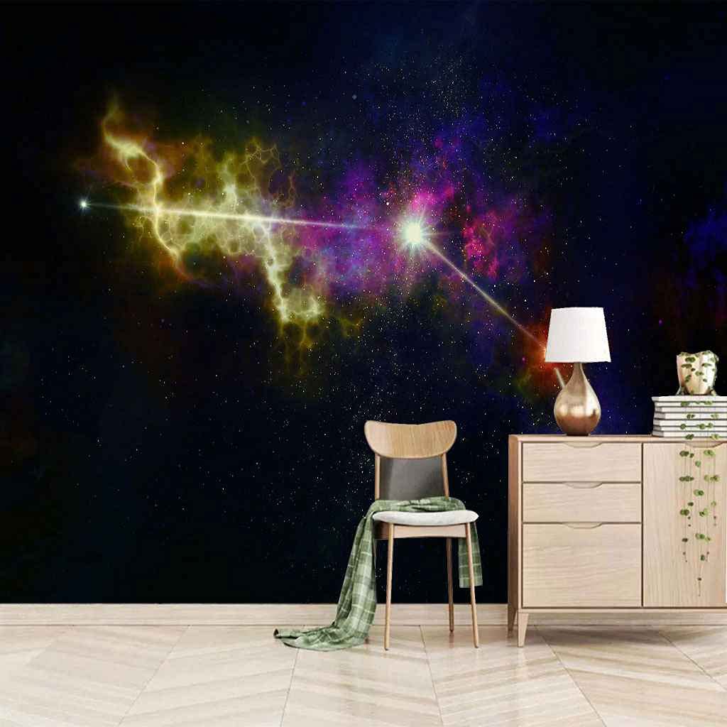 Ciel étoilé de couleur en poster géant 250x175 cm pour illuminer la chambre de bébé