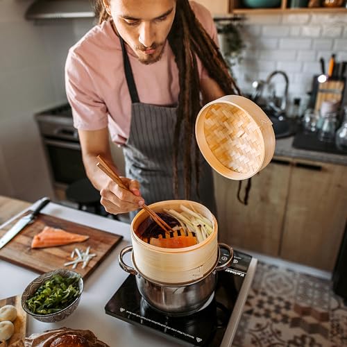 Karinear Glaskeramik Kochfeld 1 Platte Tragbar, 650 °C Max, Keramik Kochfeld Kochplatte 1er Freistehend, 2000W, Herdplatte 1 Kochfelder mit Stecker, Timer, Kindersicherung, Restwärmeanzeige, 220-240V