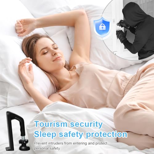 Door Stop Alarm, Portable Door Blocker Burglary Protection, Adjustable Door Security Device, Door Lock for Personal Protection of Home Hotels Travel, No Alarm Function - Image 5