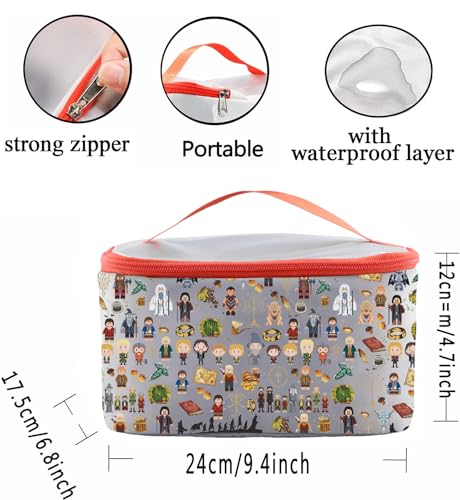 PXTIDY Lord Movie Inspired Makeup Bag Rings Movie Characters Zipper Pouch Portable Cosmetic Bag Rings Movie Fans Gift - Image 3