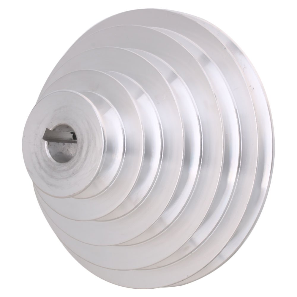 Poulie en aluminium 5 niveaux - 19 mm de diamètre intérieur, 54 à 150 mm de diamètre extérieur, 12,7 mm de largeur - pour courroie de distribution trapézoïdale type A