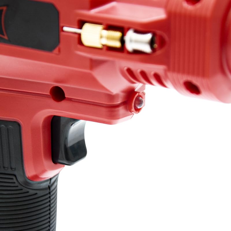Dragon Winch Elektrische Luftpumpe 12V 150 PSI 10.3 BAR Tragbare Fahrradpumpe und Kompressor mit Akku, LED-Display, Zwei Betriebsmodi | Ideal für Auto, Fahrrad, Motorrad | inc. USB-C Kabel und 3 Düsen