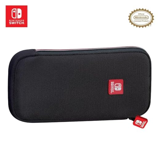 Game Traveler RDS – Licensed Nintendo Switch OLED & Nintendo Switch Slim Travel Case BONUS Game Case with Durable Ballistic Nylon Exterior & Soft Micro-Fiber Padded Interior for Ultimate Protection