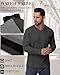 Neer 3 Pack Mens Big and Tall Waffle Shirts Long Sleeve V Neck Pullover Underwear Tops Basic Undershirts with Pocket(Black, Dark Gray, Light Gray,3X-Large)
