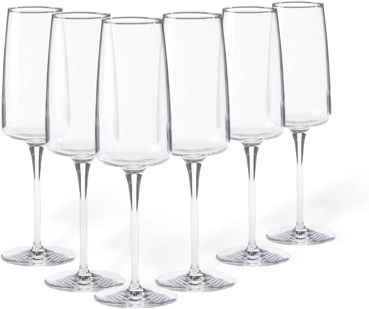 Costa Nova Glassware 9 oz. Set of 6 Flutes Champagne