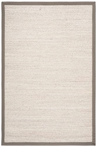 SAFAVIEH Natural Fiber Collection Area Rug - 2'6" x 4', Marble & Khaki, Sisal, Woven Design with Border (NF143E)