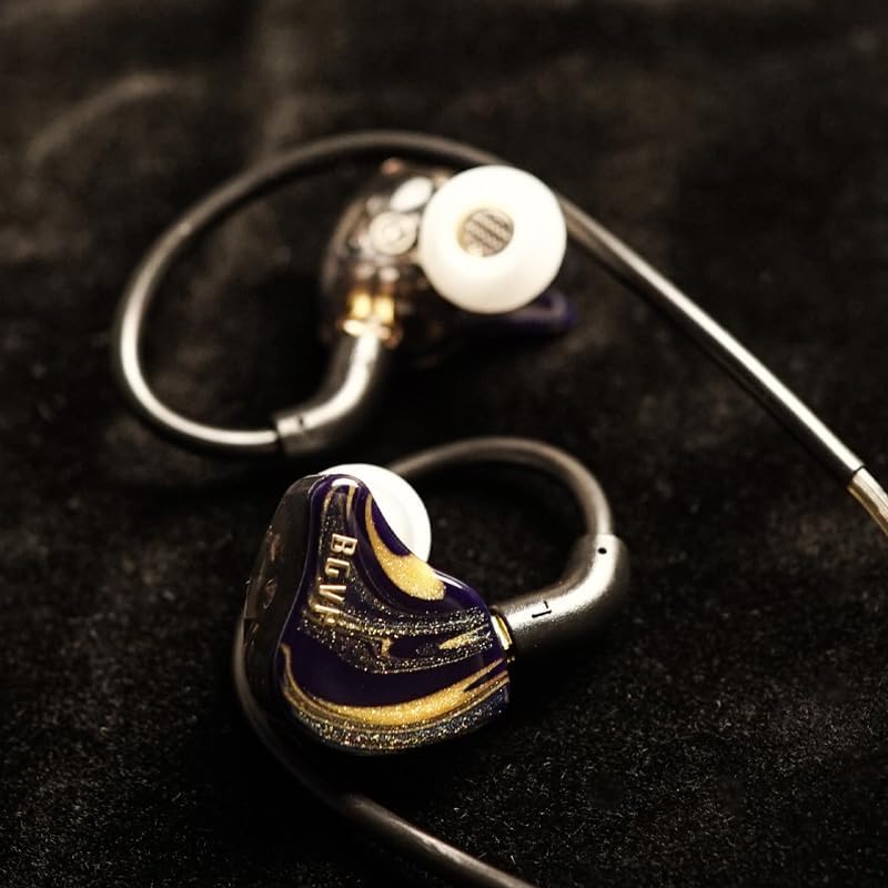 BGVP Butterfly 10mm+6mm Dual-Chamber Dynamic Driver IEMs, 1DD Wired HiFi in-Ear Earphones, Low Distortion, No Sound Leakage, Clear and Distinct Human, MMCX (No Mic)