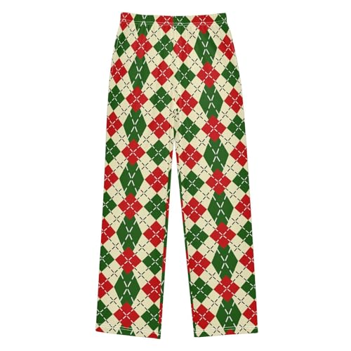 ZZKKO Christmas Knitted Pattern Boys Pants for Kids Jogger Pants with Pockets S-XL