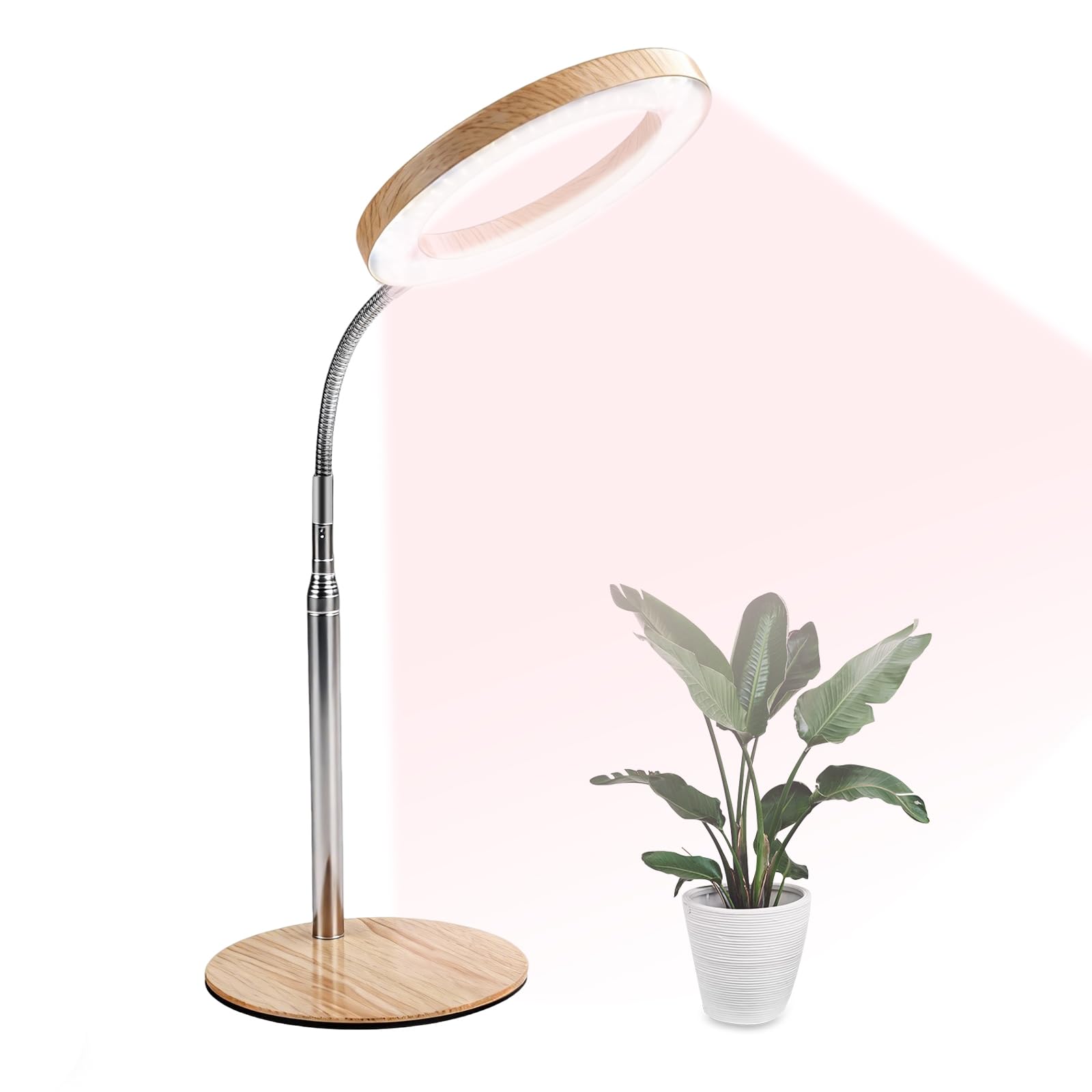 Nikou Grow Light for Indoor Plants, USB Angel Plant Grow Light with Timer Switch, Height Adjustable, Full Spectrum Imitation Sunlight Pot Grow Fill Lights for Succulents Flower Seedlings