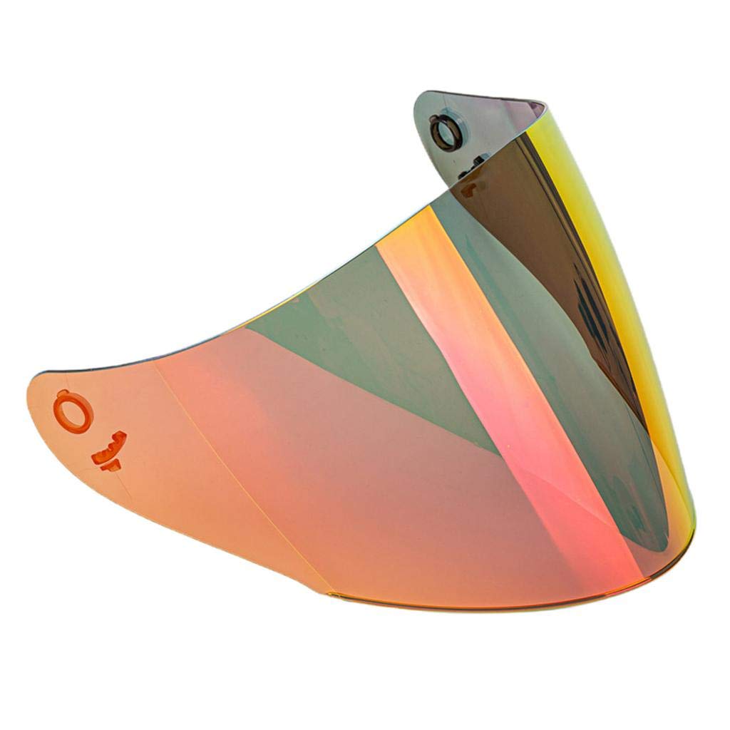 Visera para Casco de Motocicleta Pantalla Sustituta Protector Rostro Lente Anti Vaho Pc Duradera Compatible con Casco KYT GP Adecuada para Viajes, rojo
