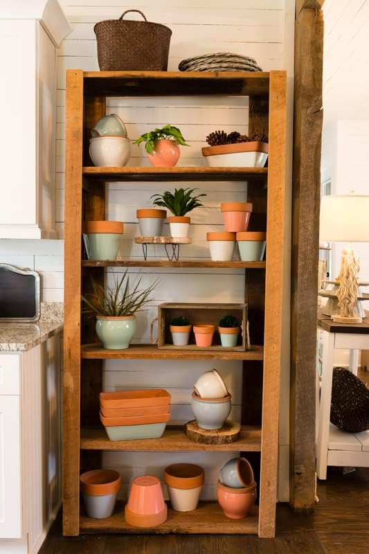 Miniatura 4 de Garden & Home Macetas esmaltadas con borde ancho de 4 pulgadas para plantas de casa, hierbas, suculentas, flores, pequeñas plantas de serpiente,