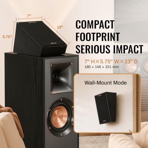 Klipsch R-41SA Powerful Detailed Home Speaker Set of 2 Black - image 9