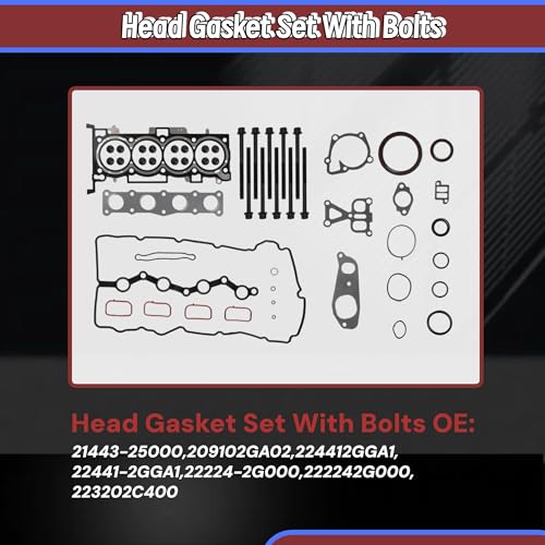 Image of 2.4L G4KJ Engine Rebuild Overhaul Kit w /Crankshaft Head Gasket Set,Piston Set Connecting Rods Fit for Kia Sportage Optima Sorento Hyundai Tuscon Sonata Santa Fe Sport 2.4L 2011-2019