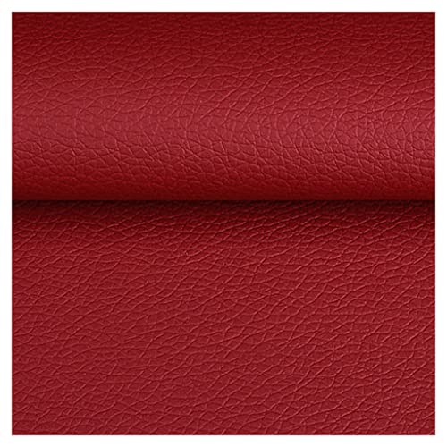 Telas Nauticas Cuero Artificial Tela De Cuero Artificial Durable Creativo Decoración Del Hogar Bolsa Suave DIY Serie Una Variedad De Colores (sin Pegamento)(Crimson,1.4X3m)