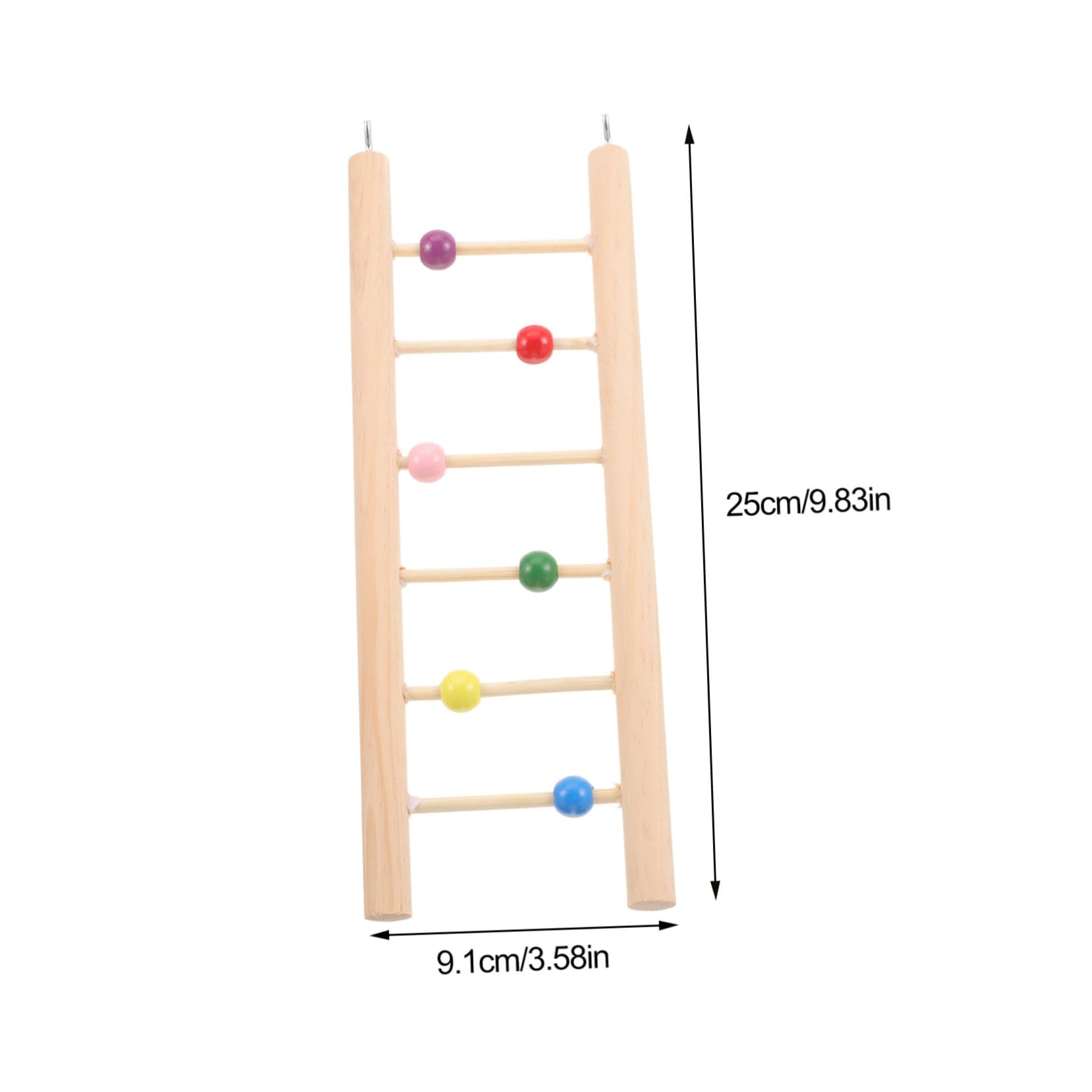 FONDOTIN Wooden Budgie Step Ladder Toy for Parakeet Cage Bird Climbing Ladder Nest for Parakeet Toys Bird Cage Accessory