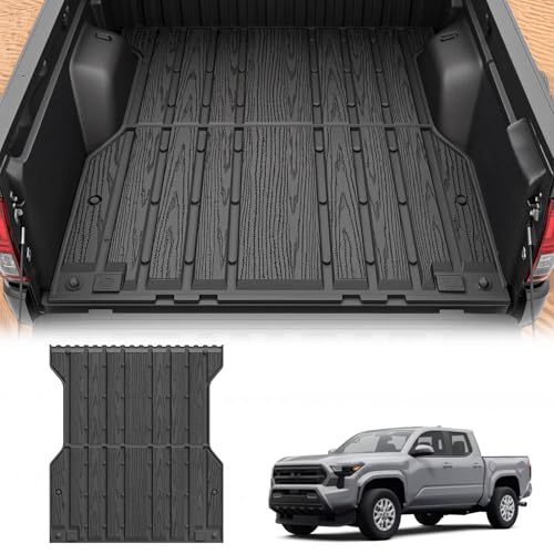 3W Truck Bed Mat for Toyota Tacoma 2024-2026, Heavy Duty Tacoma Accessories TPE Truck Bed Liner, All Weather Pickup Truck Bed Protection(Only Fit 5ft/5' Short Bed) 4. Tacoma|5FT|Truck Bed Ma