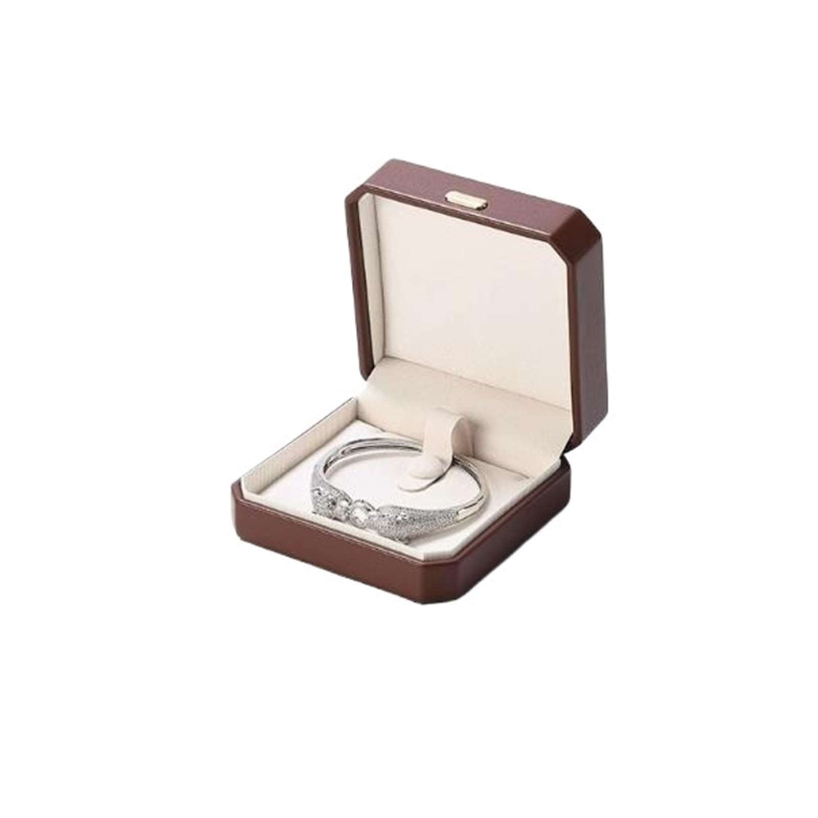 WWYYZAYC Jewelry Ring Box Leather Octagonal Earnail Necklace Pendant Bracelet Packaging(Color 15)