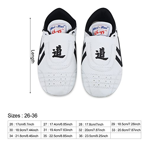 Dilwe Taekwondo Shoes, Kung Fu Taekwondo Indoor Mat Training Shoes 10 Sizes Soft Rubber Soles Martial Arts Sneaker for Women Men Kong Fu Taichi (36)3