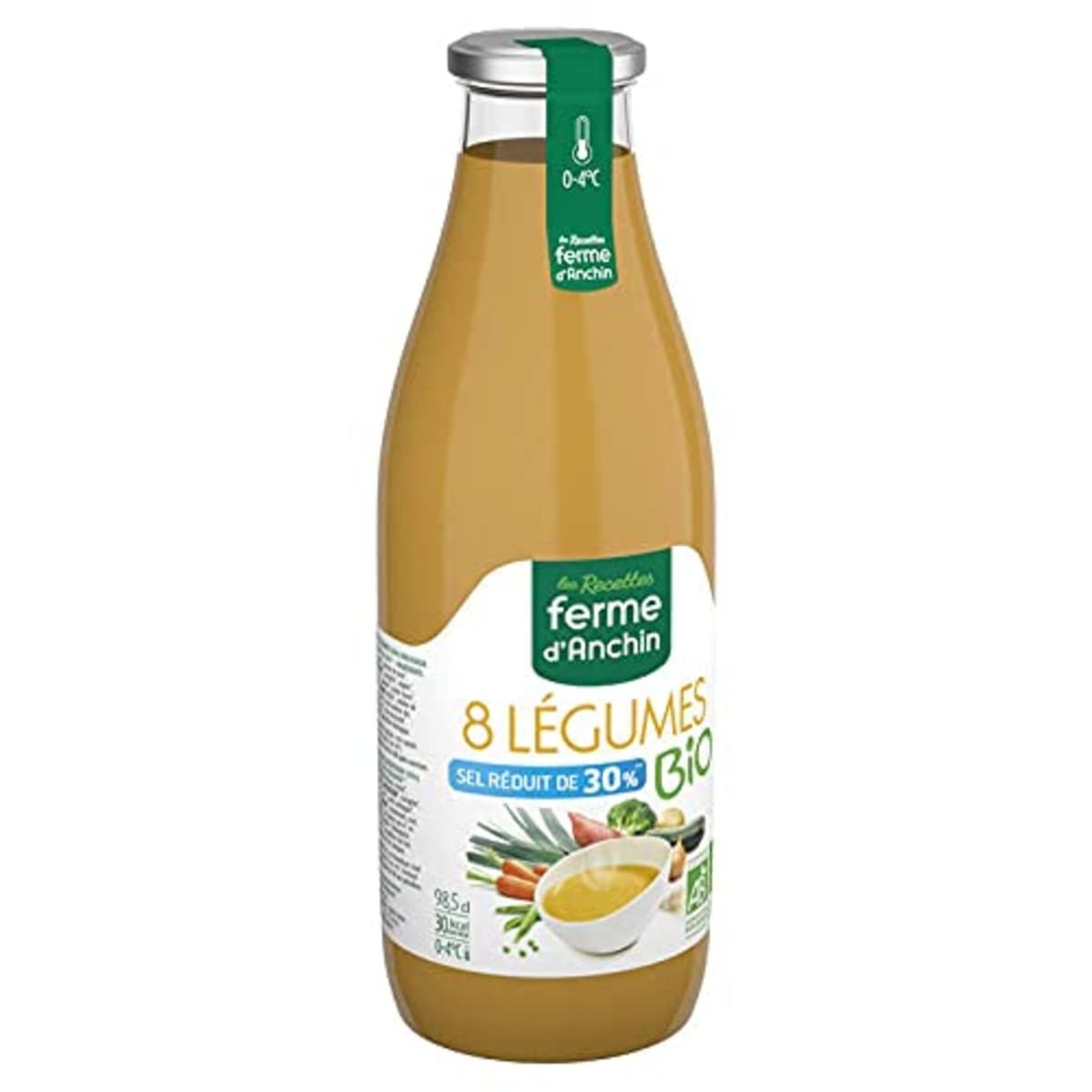 Ferme d'Anchin Soupe 8 légumes sel reduit - La bouteille de 98,5cl