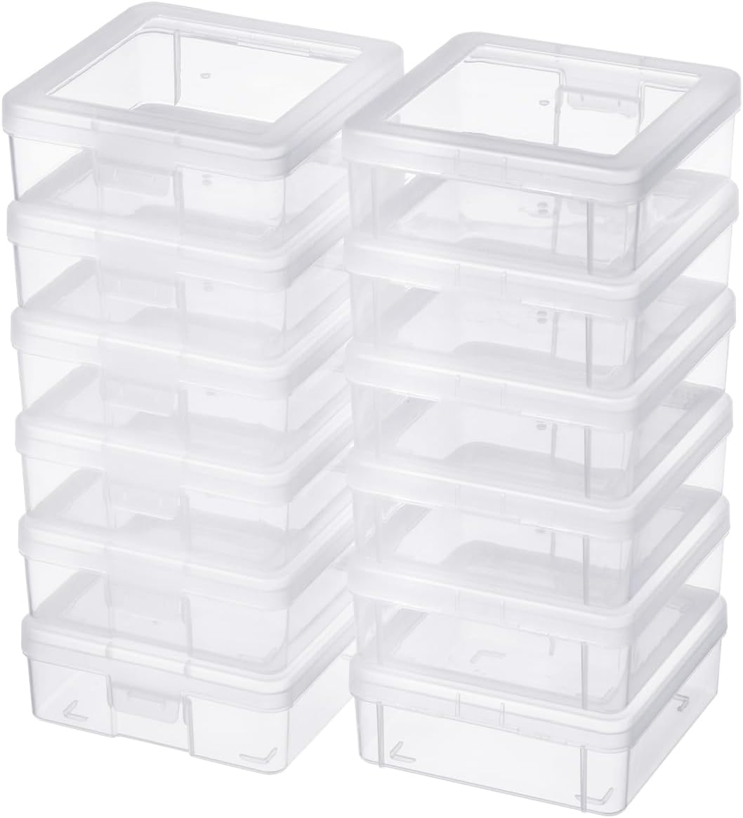 Amazon.com: Naivees 12 Pack Storage Containers with Latching Lid 5" x 5 ...