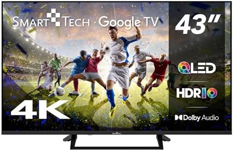 Smart Tech TV QLED 4K UHD 43' (109 cm) 43QG06V Google TV - 4xHDMI...